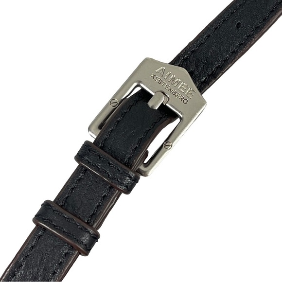 Aimee Kestenberg Purse Zoe Satchel Shoulder Bag Quilted Snakeskin Black Brown - Picture 13 of 15